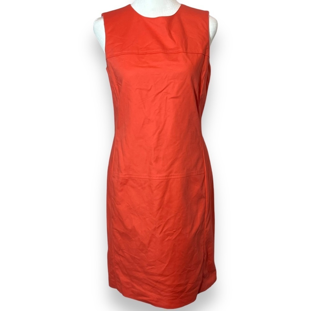Lauren Ralph Lauren Orange Sleeveless Sheath Dress, Size 4